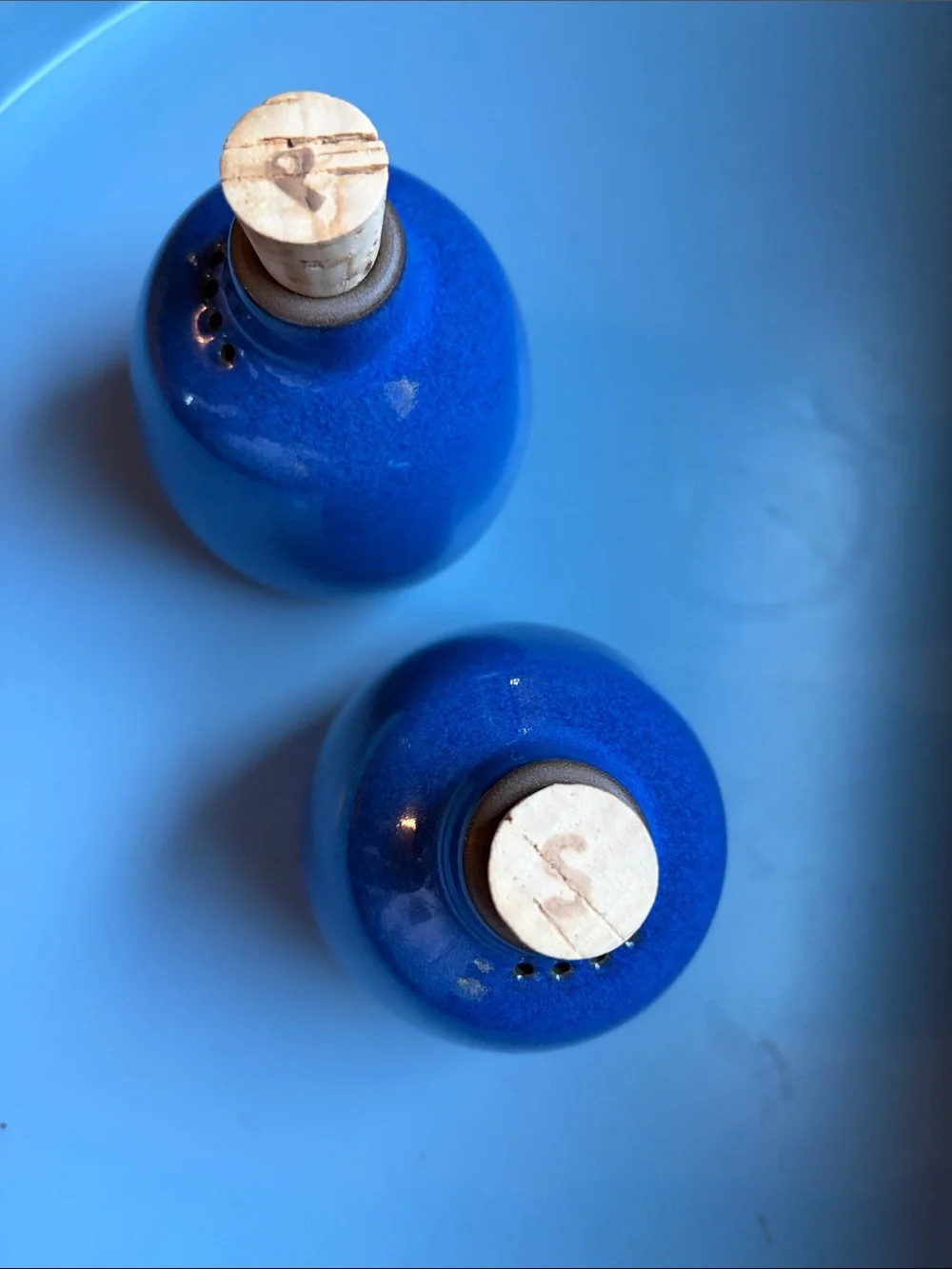 Heath Ceramics pair cobalt